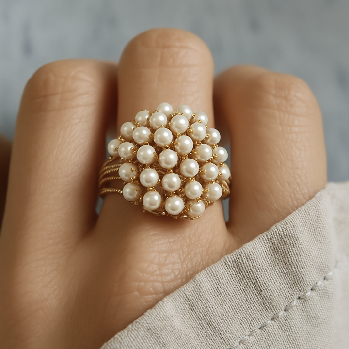 Inserted Pearl Ring