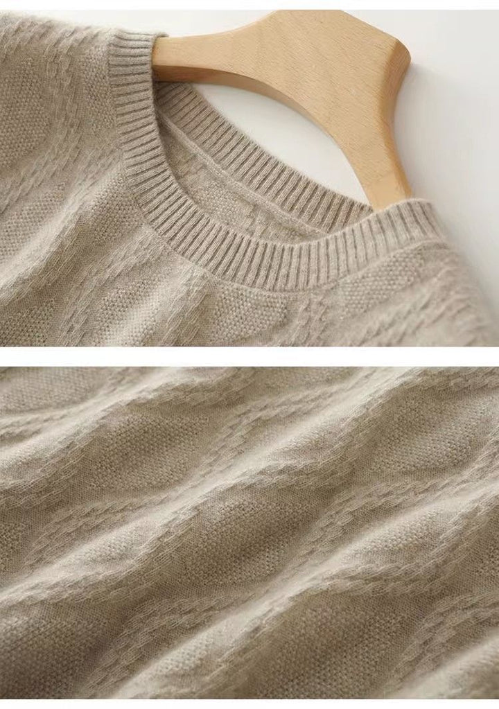 Women's Cashmere Sweater with Round Neck, Made of Knit Fabric