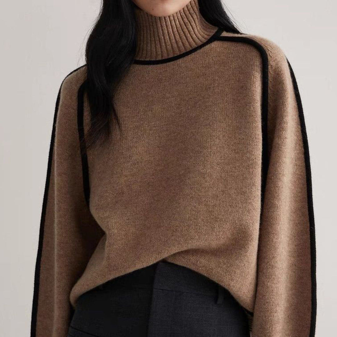 Solid Cashmere Sweater with Turtleneck
