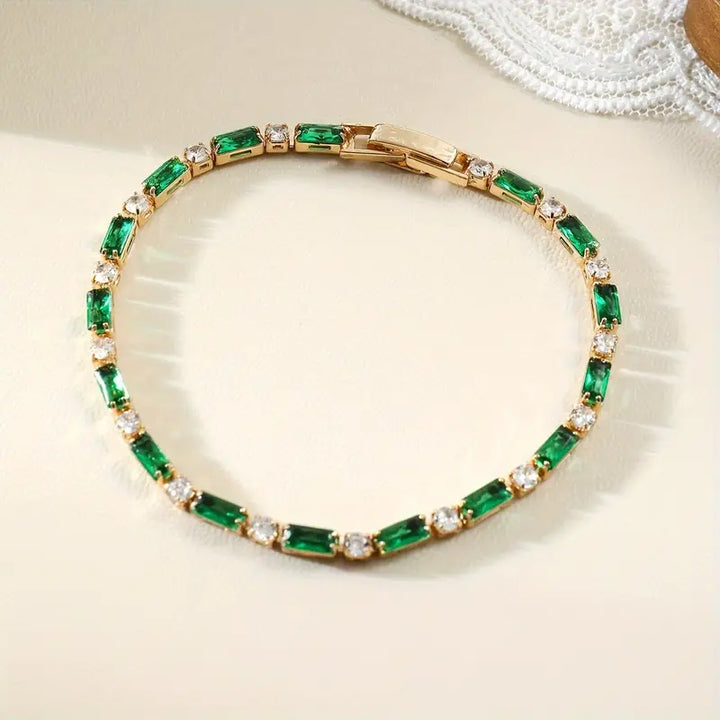 Elegant Gold-Green Bracelet