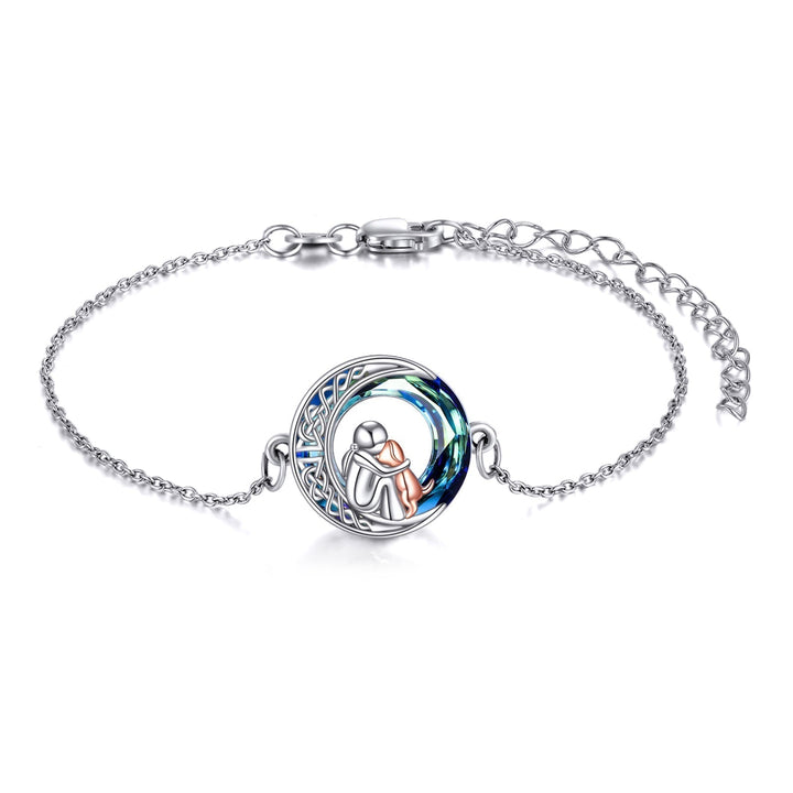 Adjustable Lucky Bracelet in Sterling Silver 925 with Dog Motif