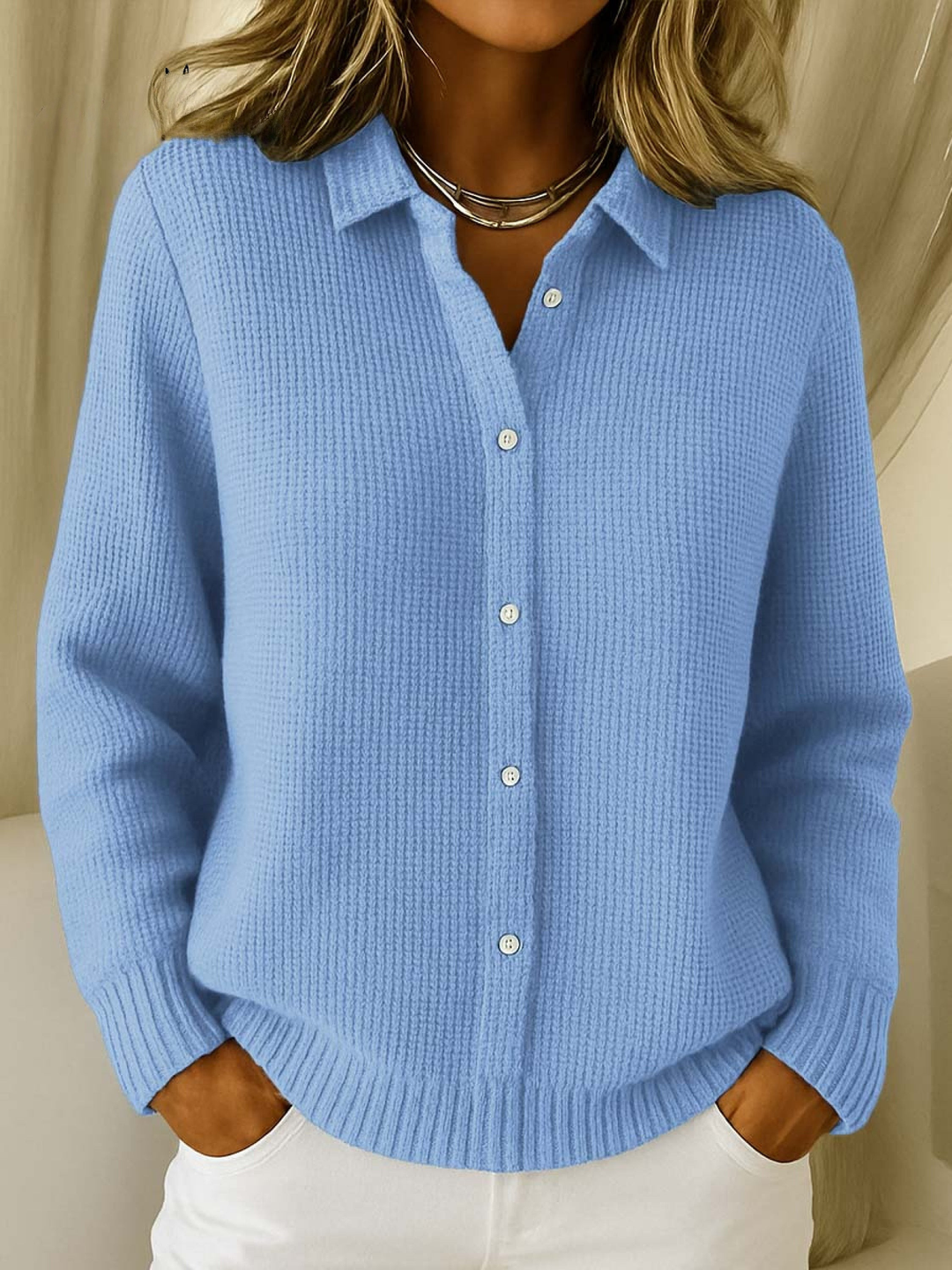 Aria Cardigan – Casual Elegance in Cotton Blend