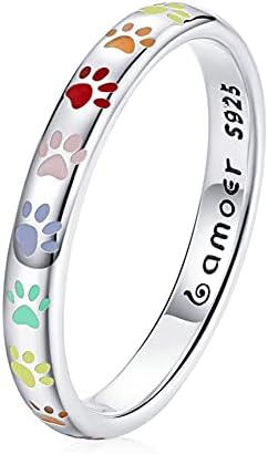 Paw Print Ring Made of Sterling Silver S925