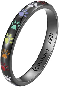 Paw Print Ring Made of Sterling Silver S925