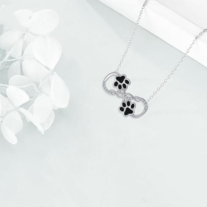 Infinite Love - Necklace with Dog Paw and Zirconia
