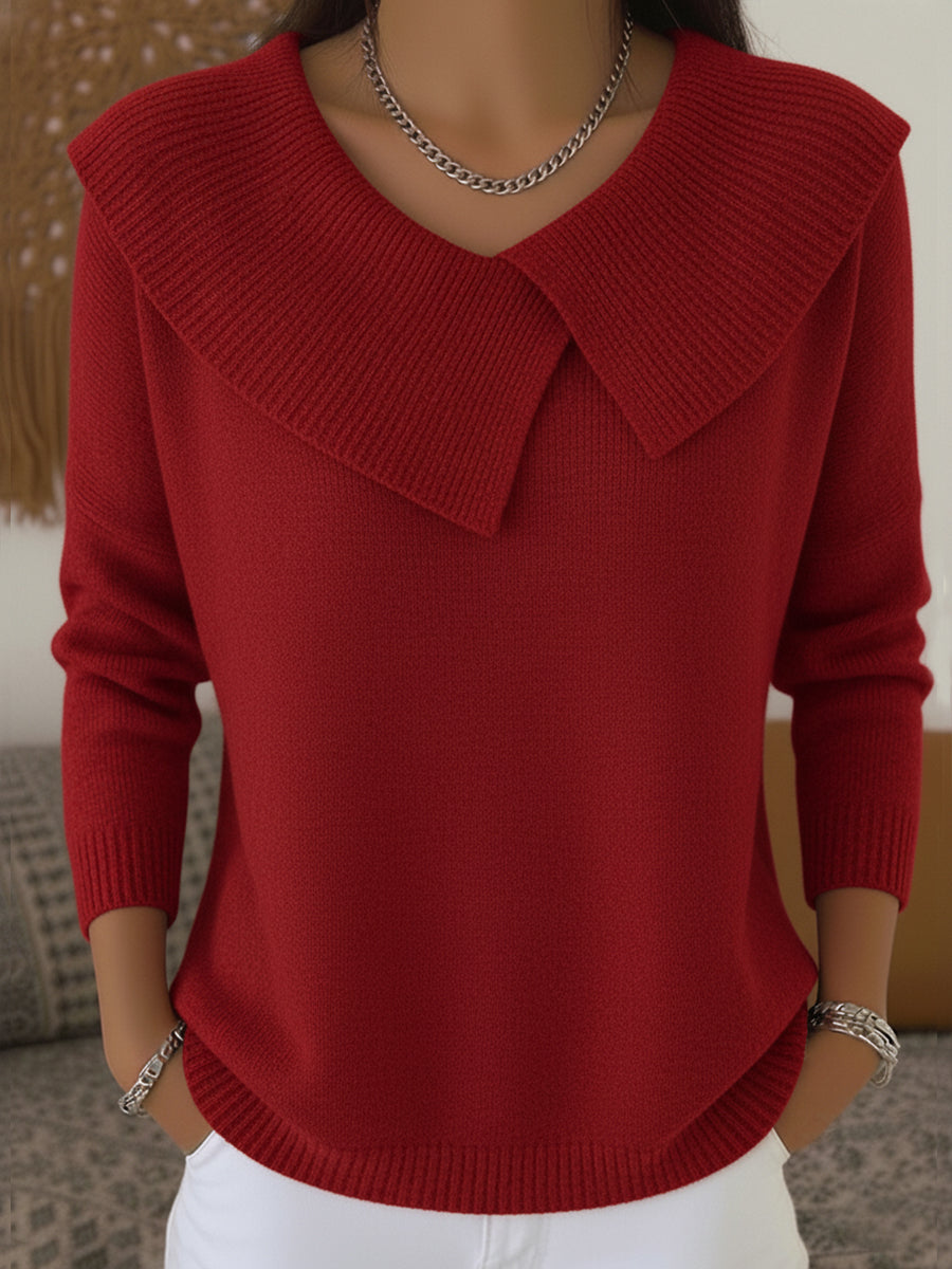 Cristina | Women's Stylish Festive Sweater with Elegant Flap Details