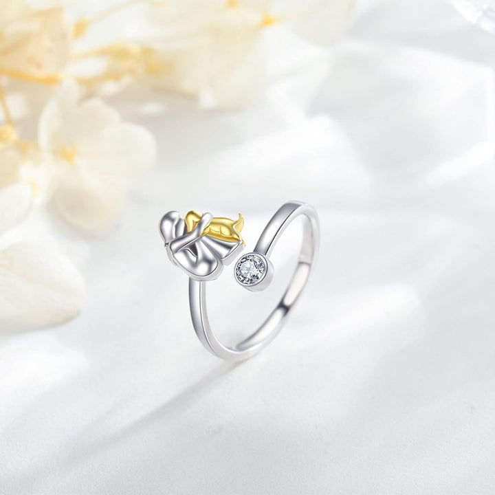 adjustable ring for dogs in 925 silver – handmade ring for women