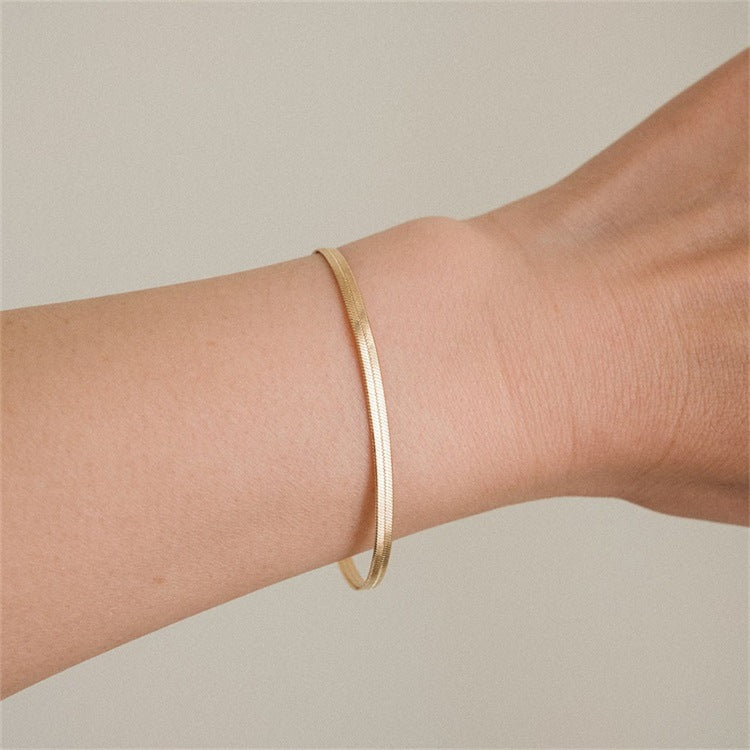 Vida Guld Herringbone Bracelet