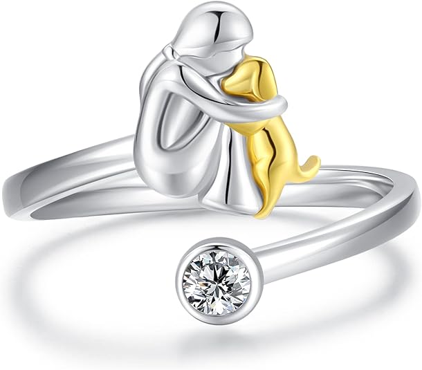 adjustable ring for dogs in 925 silver – handmade ring for women