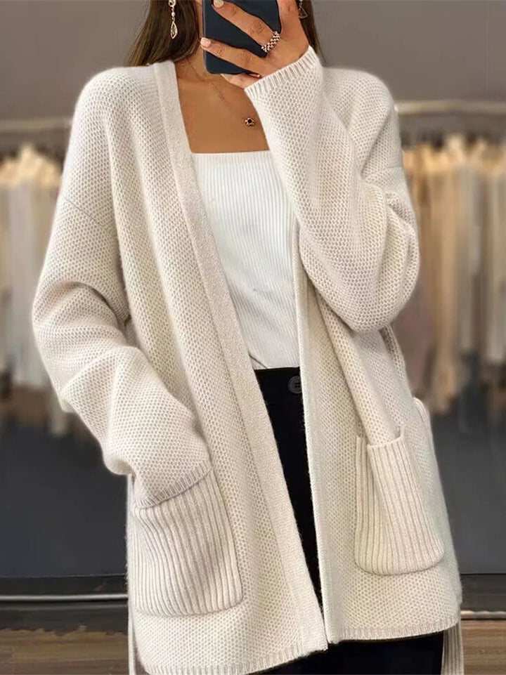 Loose, Comfortable, and Relaxed Cardigan Sweater with Pockets