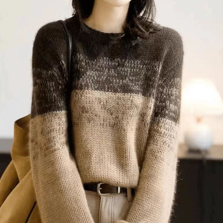 Cashmere sweater made of gradient cashmere, elegant and comfortable