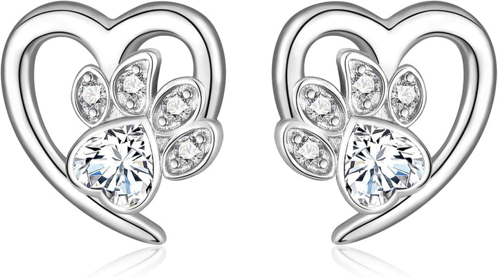 Earrings with Paw and Heart – Jewelry for Animal Lovers