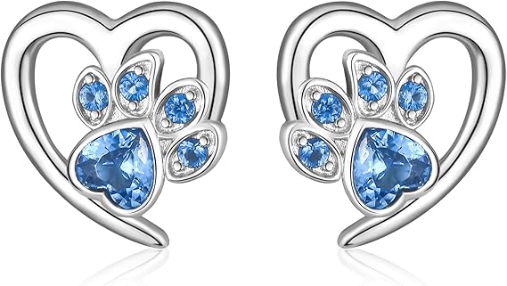 Earrings with Paw and Heart – Jewelry for Animal Lovers