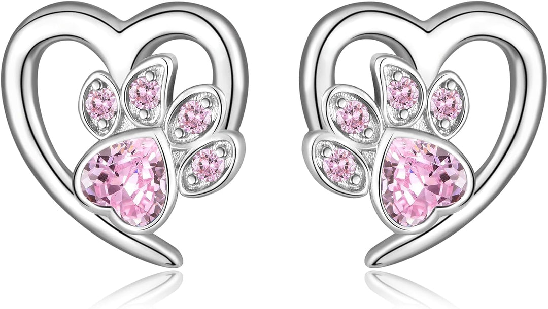 Earrings with Paw and Heart – Jewelry for Animal Lovers