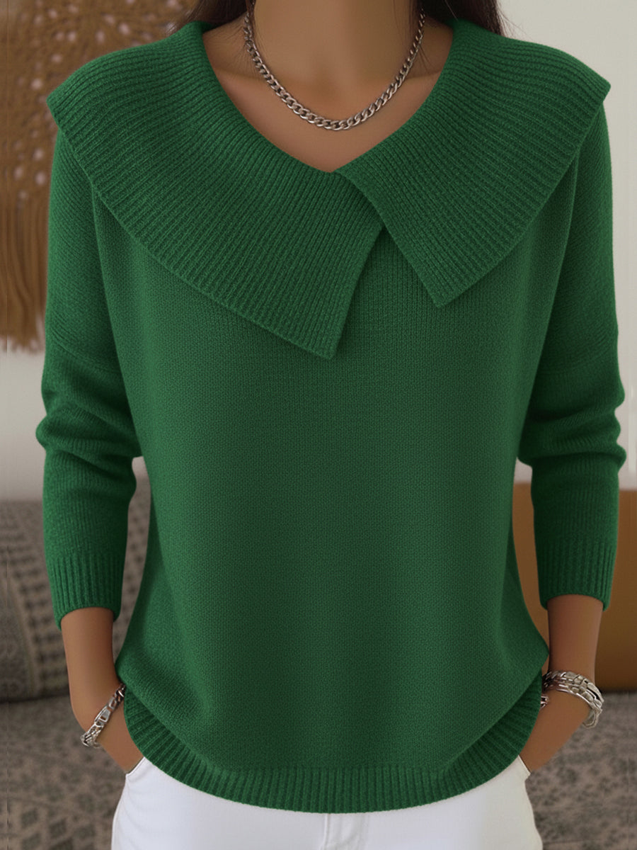 Cristina | Women's Stylish Festive Sweater with Elegant Flap Details