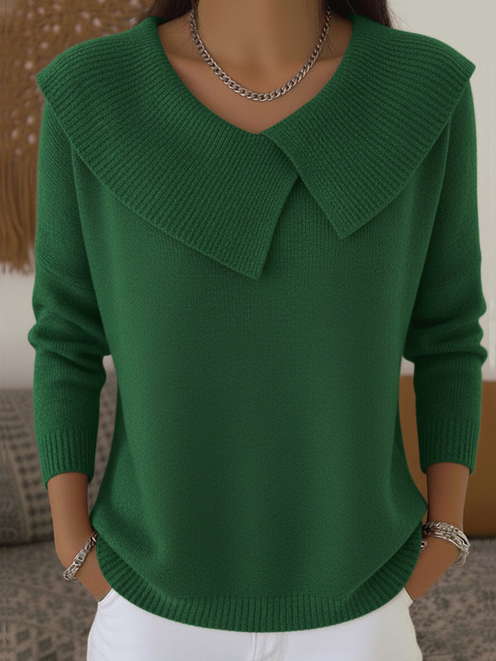 Cristina | Women's Stylish Festive Sweater with Elegant Flap Details