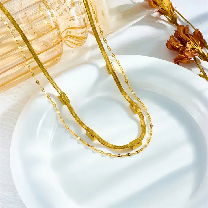 Double Layer Retro Gold Necklace