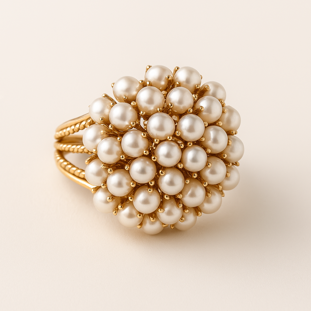 Inserted Pearl Ring