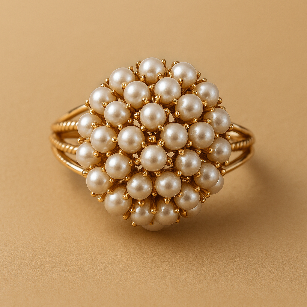 Inserted Pearl Ring
