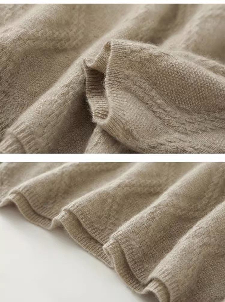 Women's Cashmere Sweater with Round Neck, Made of Knit Fabric