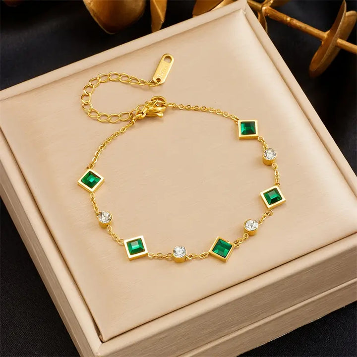 Gold-colored Stone Bracelet