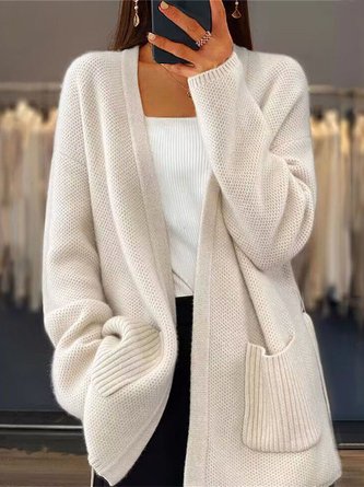 Loose, Comfortable, and Relaxed Cardigan Sweater with Pockets