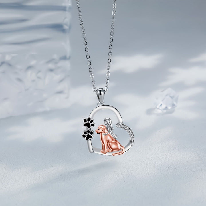 Faithful Companion Necklace - Puppy and Owner