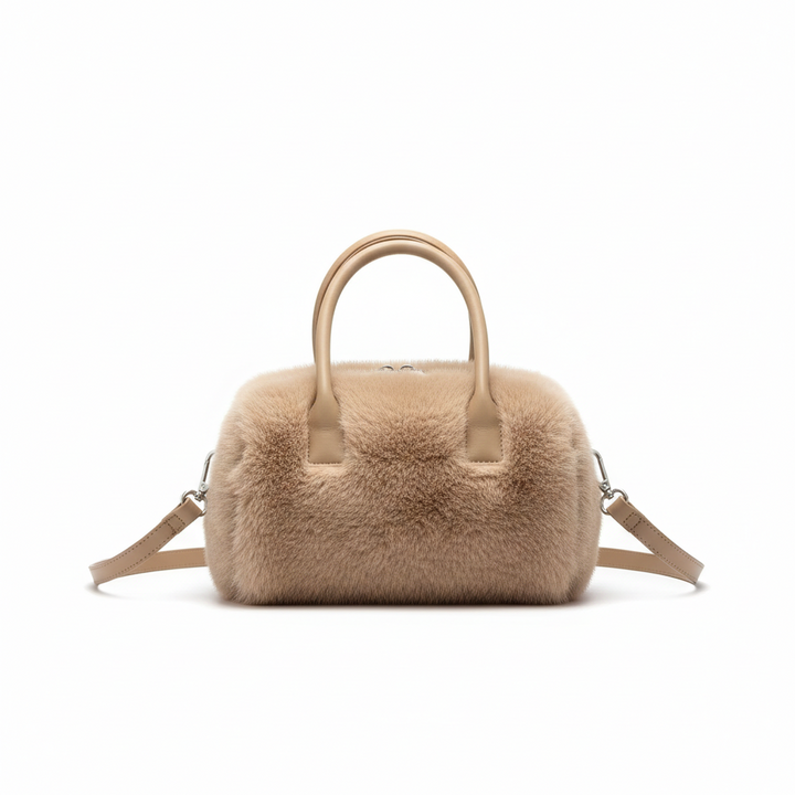 Jolie | Faux Fur Box Shoulder Handbag