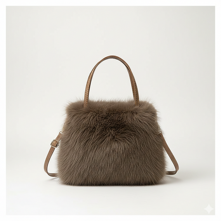 Christy | Faux Fur Handbag with Handle and Strap