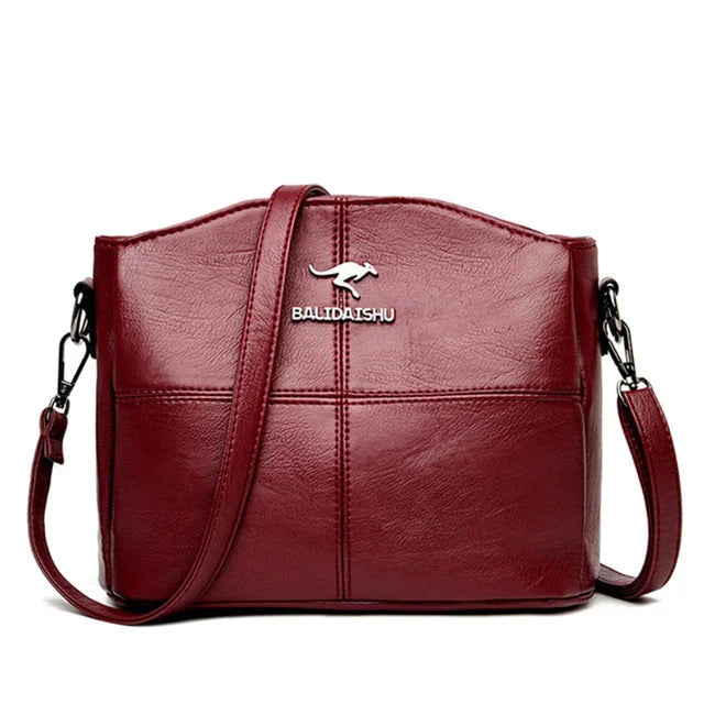 Elegant Embroidered Leather Tote and Crossbody Bag for Women