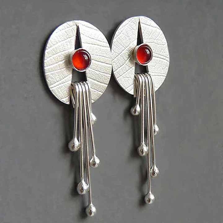 Exclusive Red Stone Drop Earrings