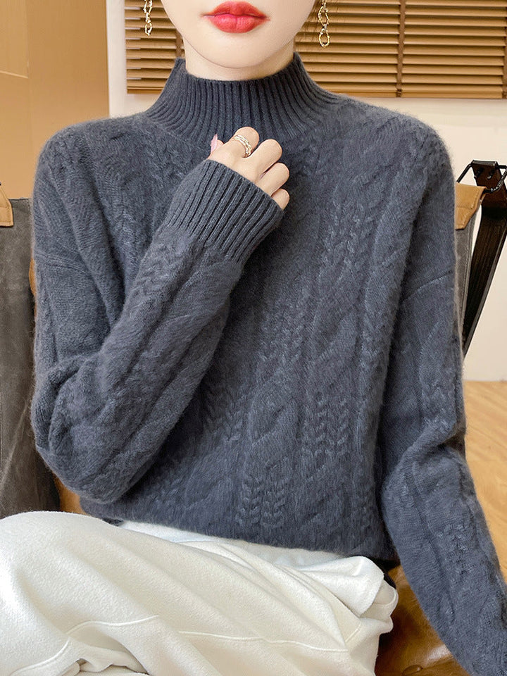 Women's Solid Color Turtleneck Sweater