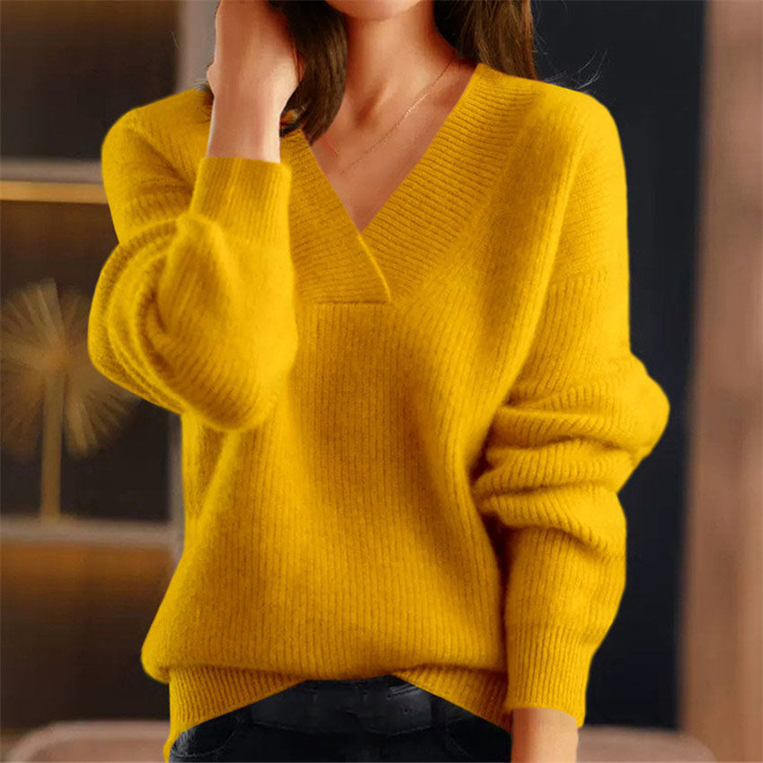Simple and Comfortable Women's Sweater in Solid Color 04