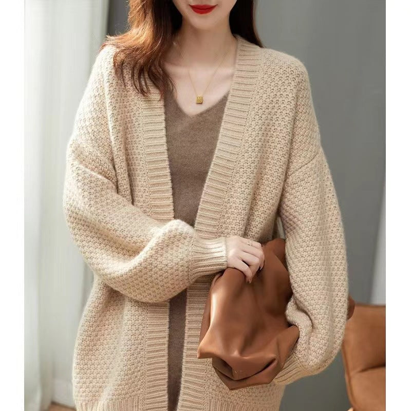Loose, comfortable, and casual cardigan sweater