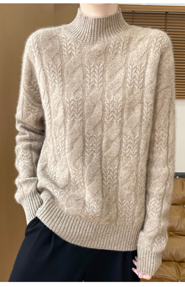 Women's Solid Color Turtleneck Sweater