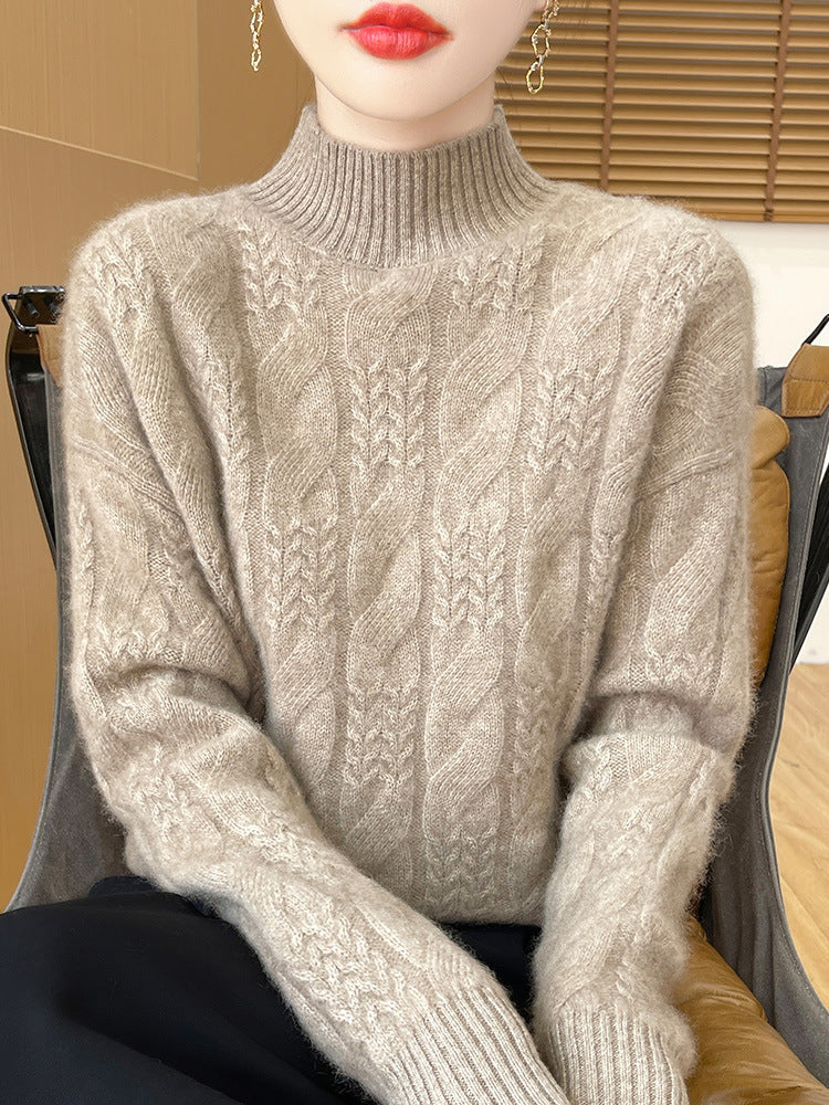 Women's Solid Color Turtleneck Sweater