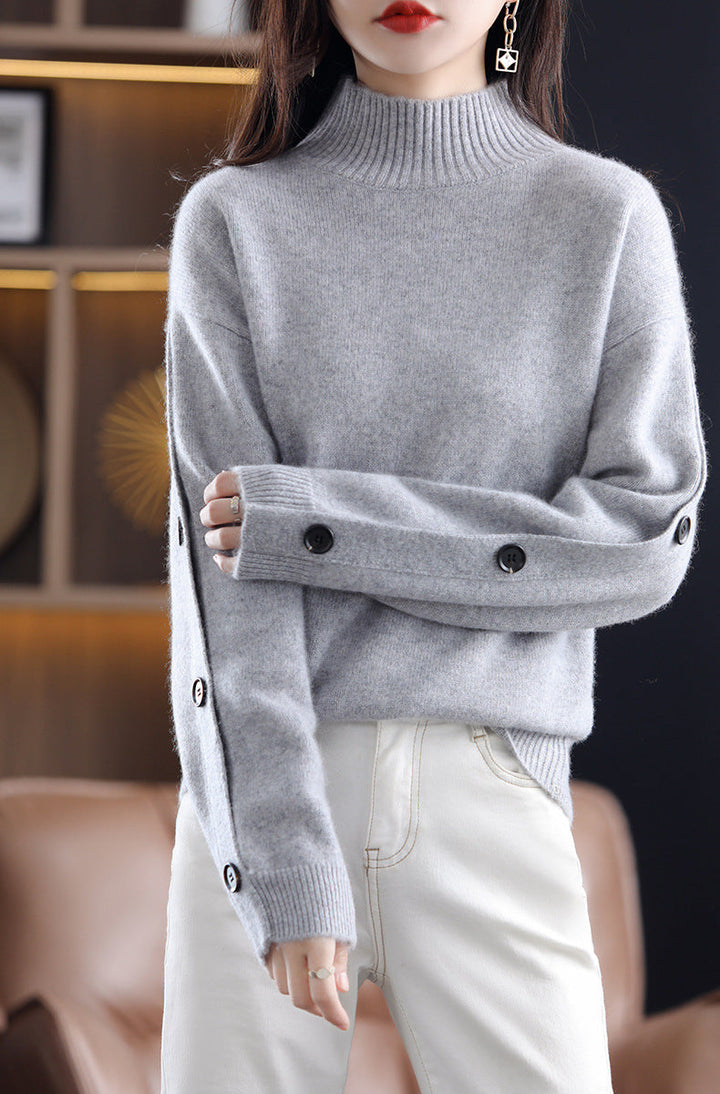 Elegant and Comfortable Cashmere Sweater with Turtleneck