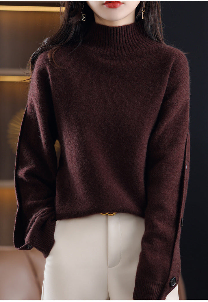 Elegant and Comfortable Cashmere Sweater with Turtleneck
