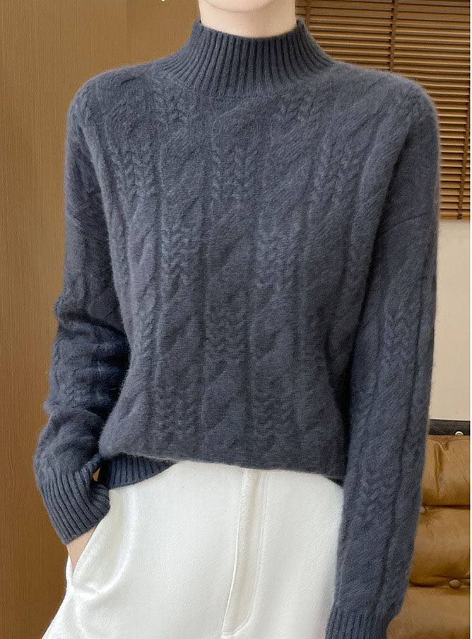 Women's Solid Color Turtleneck Sweater