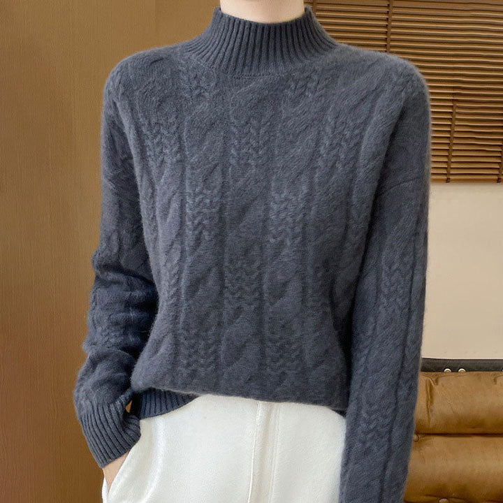 Women's Solid Color Turtleneck Sweater