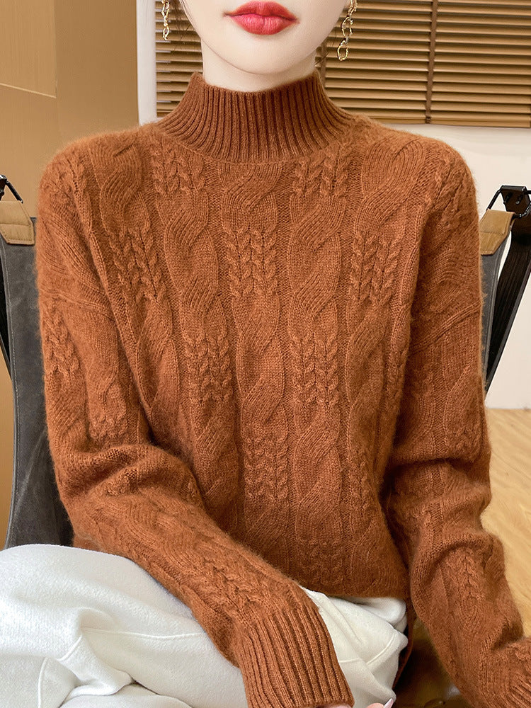 Women's Solid Color Turtleneck Sweater