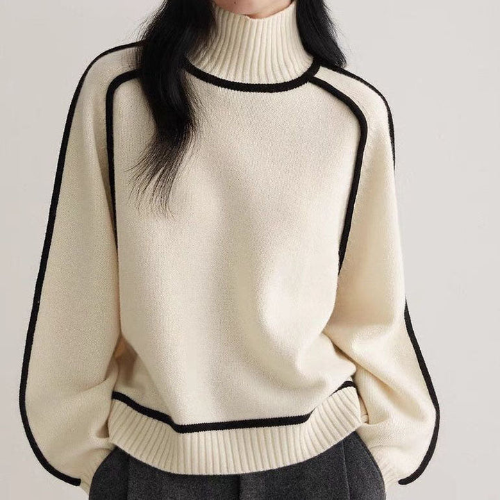 Solid Cashmere Sweater with Turtleneck