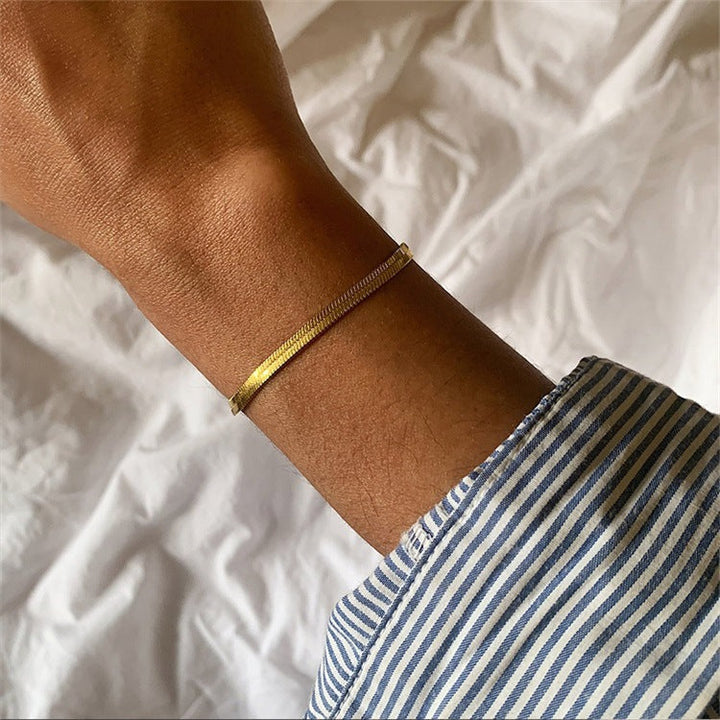 Vida Guld Herringbone Bracelet