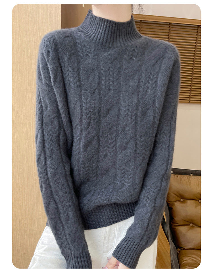Women's Solid Color Turtleneck Sweater
