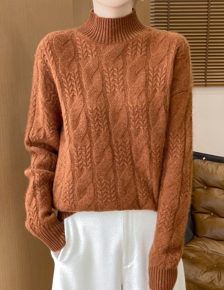 Women's Solid Color Turtleneck Sweater