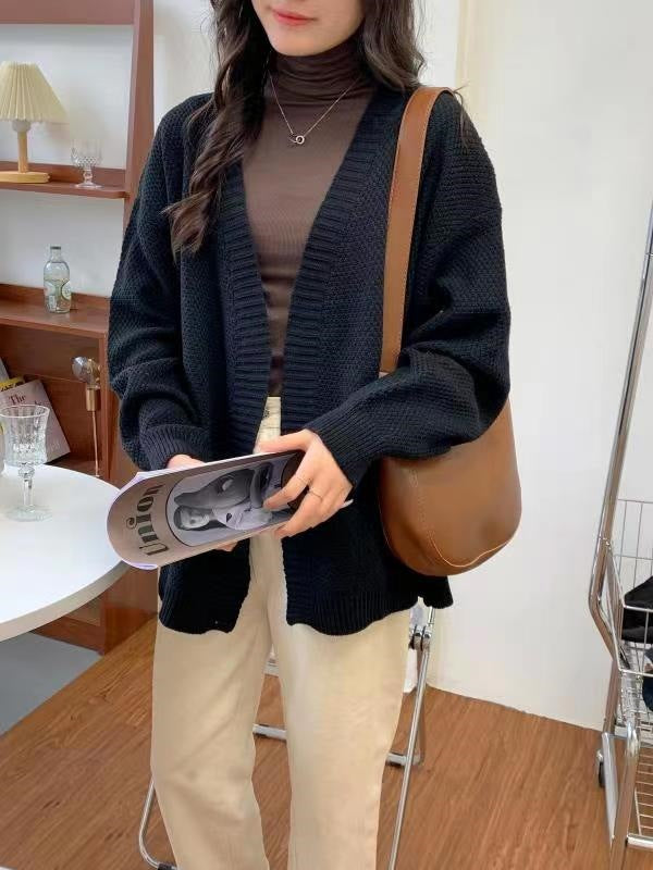 Loose, comfortable, and casual cardigan sweater