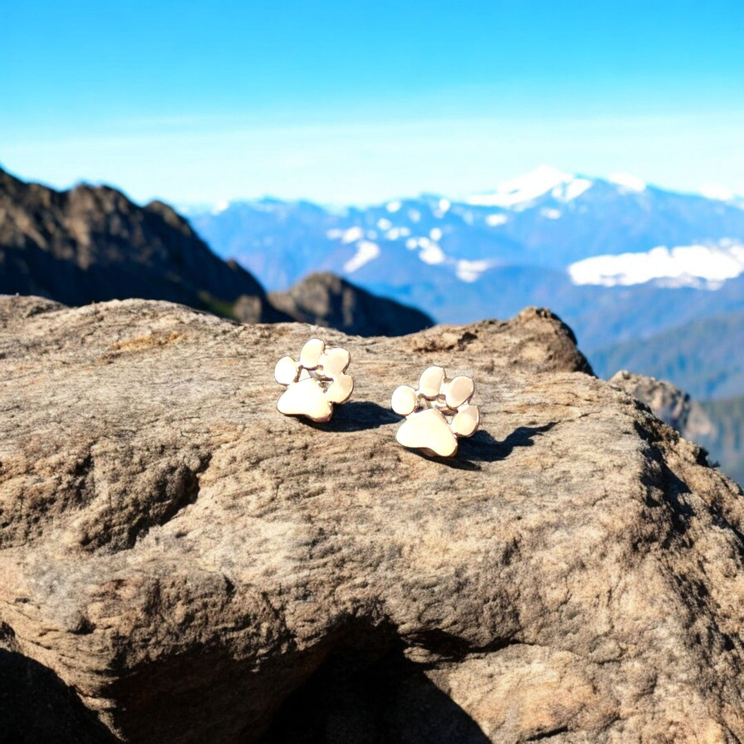 Paw-Shaped Earrings in Hypoallergenic Stainless Steel