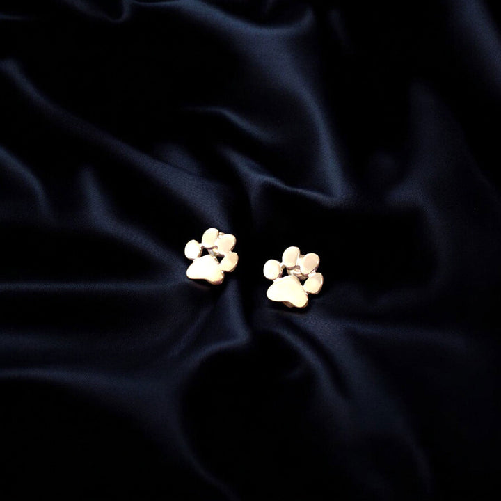 Paw-Shaped Earrings in Hypoallergenic Stainless Steel