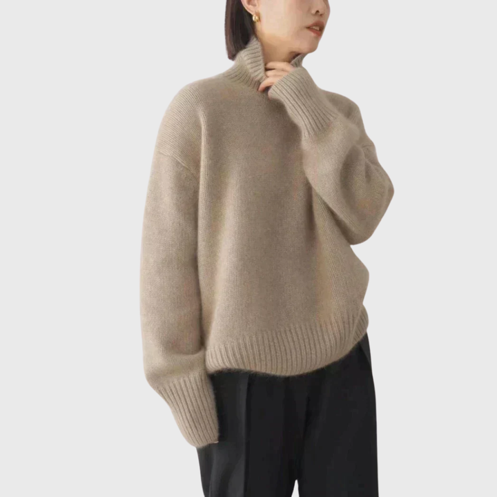 Cashmere High Neck Sweater