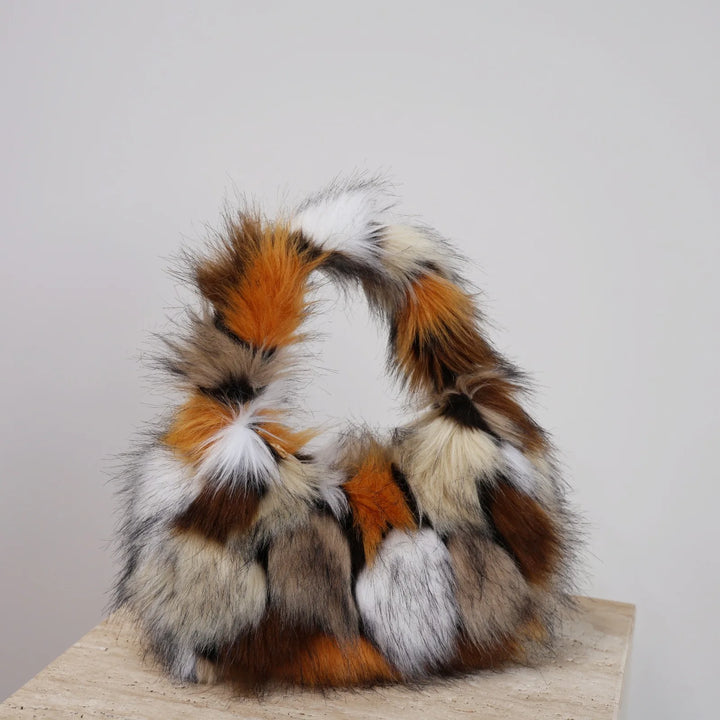 Mabel | Plush Faux Fur Hobo Shoulder Bag